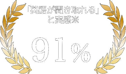 「英語が聞き取れる」と実感 91%